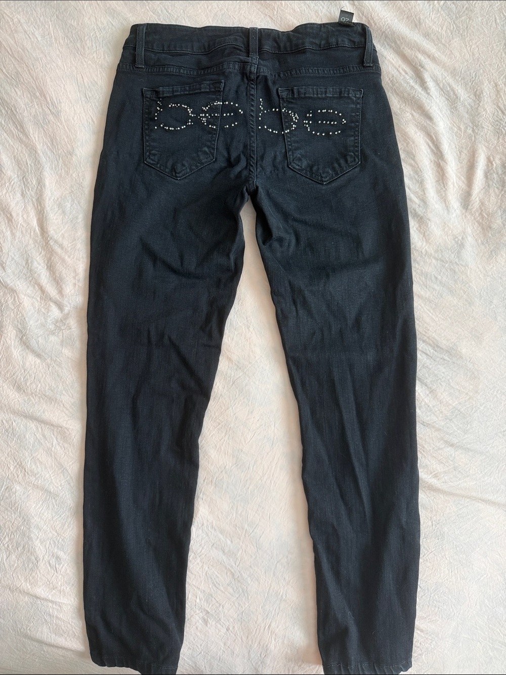 Y2K bebe black skinny jeans